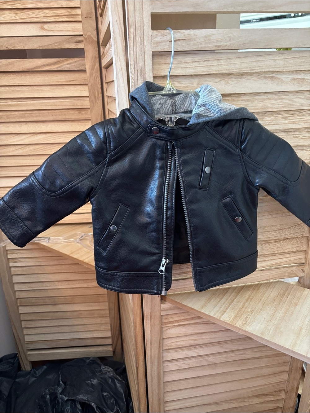 art class Black and Gray Toddler Jacket with Hood 18 Months